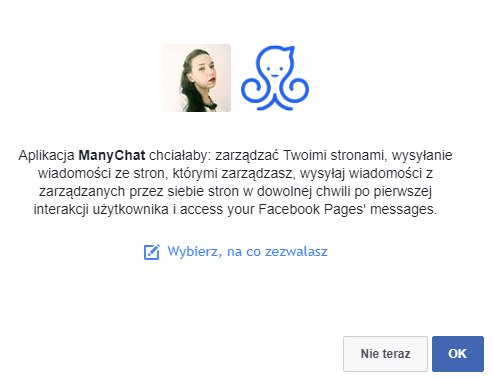 ManyChat, roboty na facebooku, messenger